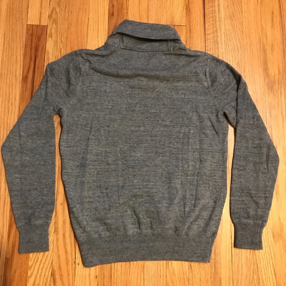 J. Crew Men's Gray Shawl Collar Sweater Small